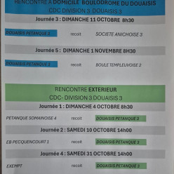 CDC division3 DouaisisPétanque 2 et 3